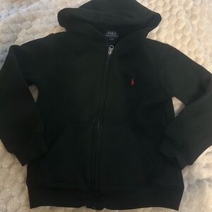 🔥HOT HOLIDAY DEAL🔥 Polo Ralph Lauren Full Zip Fleece Hoodie Jacket BLACK Boys 7